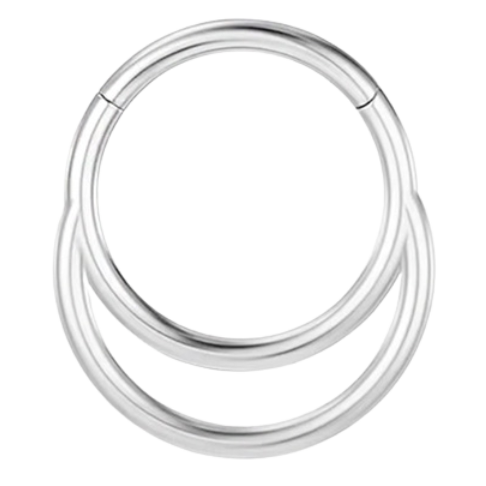 Clicker segmentato in titanio - Doppio anello - Pianeta penetrante