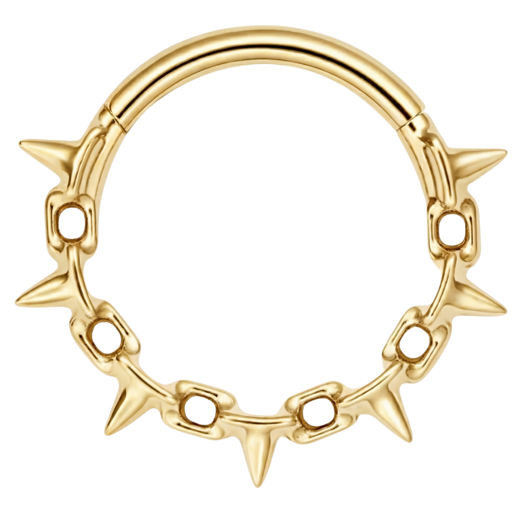 Clicker segmentado de titanio con espinas - Círculo