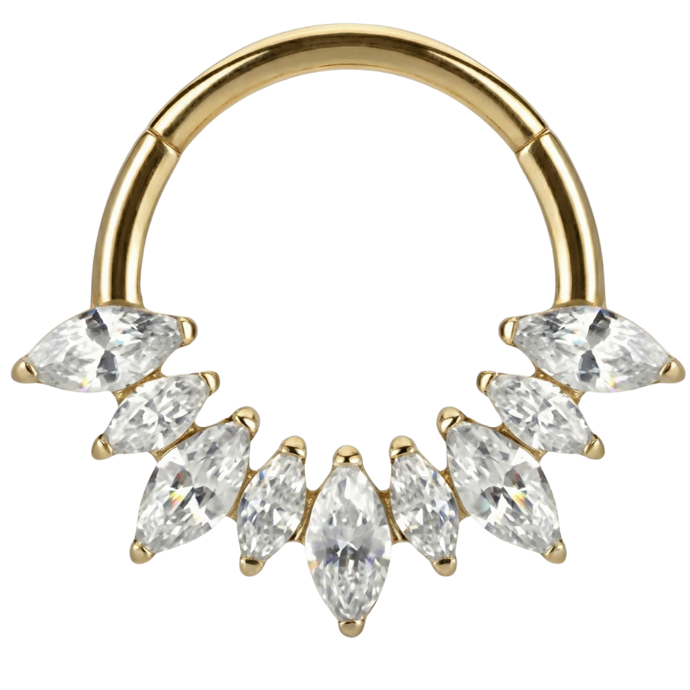 Segmento de titanio Clicker 9 Zirconia cúbica - Círculo