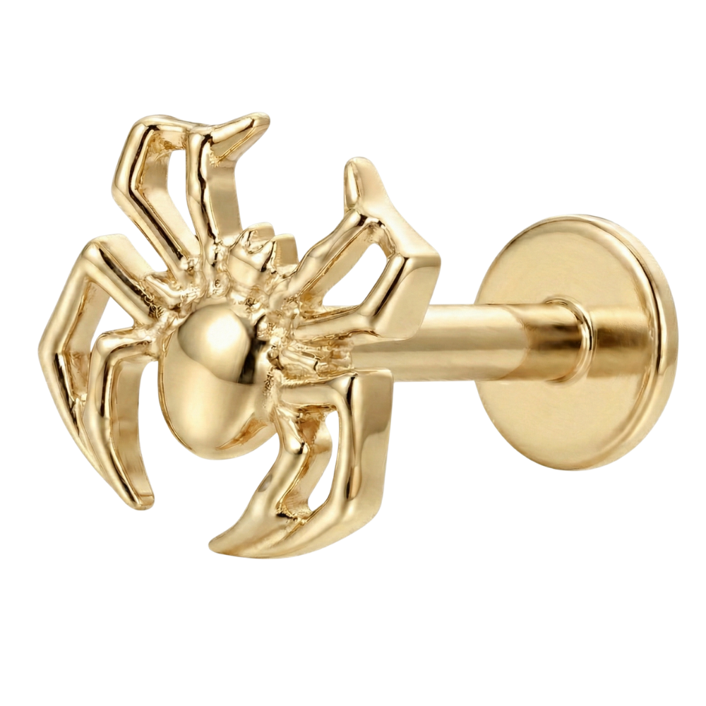 Labret decorativo de titanio - Araña