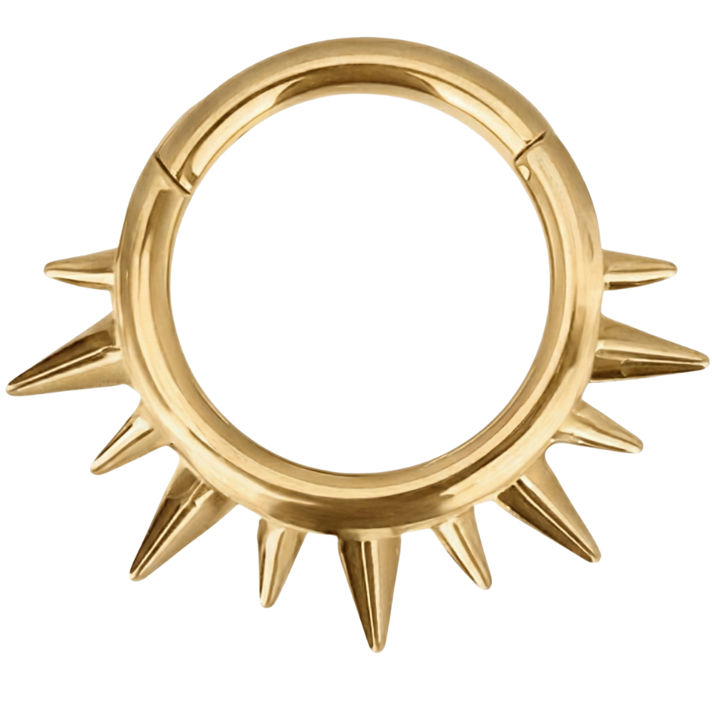 Clicker segmentado de titanio con púas - Círculo