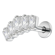 Dekoratives Titan-Labret – Bogen mit Zirkonen