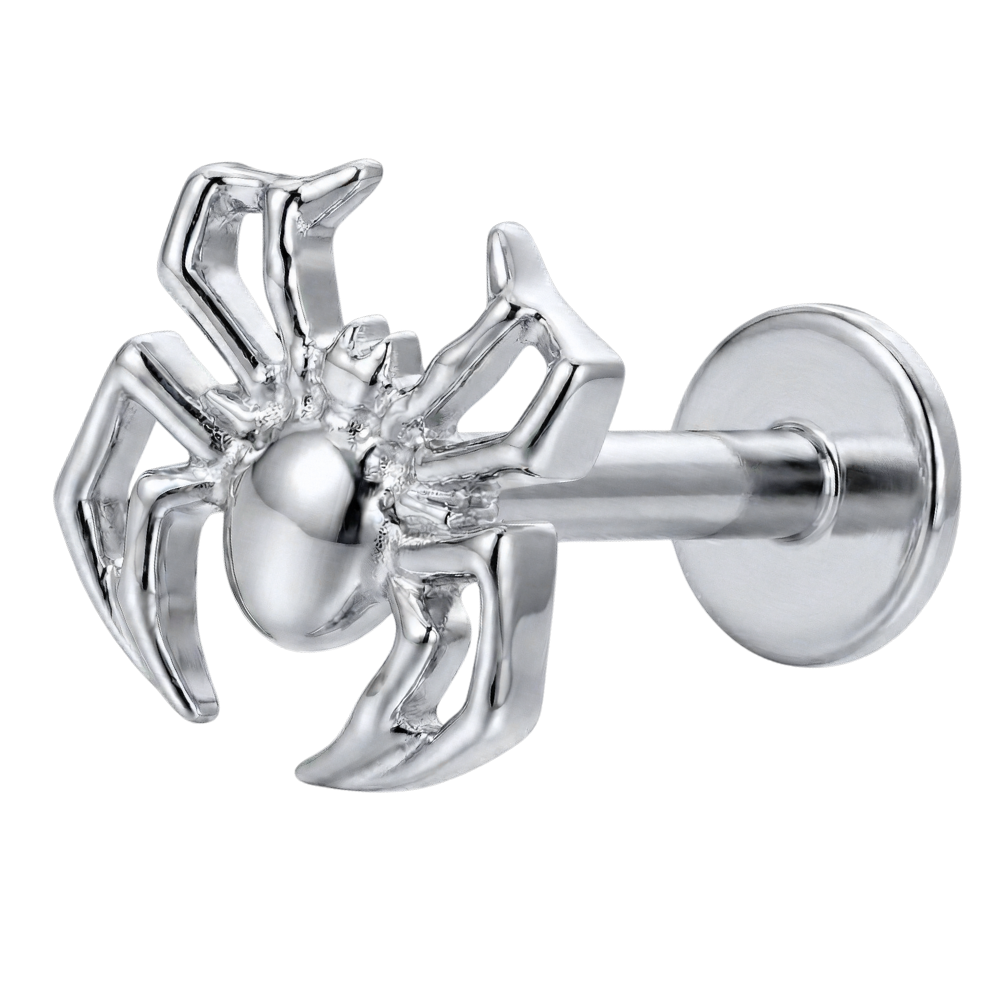 Labret decorativo de titanio - Araña