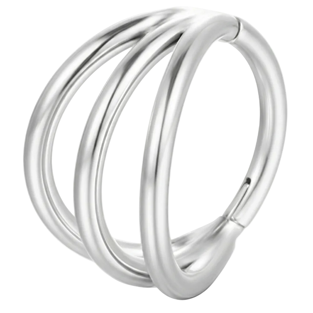 Titanium Triple Segment Clicker - Circle