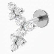 Titanium Decorative Labret - Triple Flower