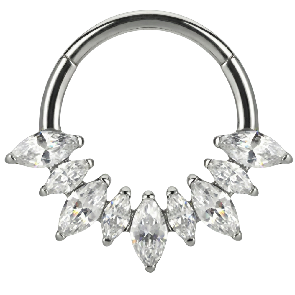 Segmento de titanio Clicker 9 Zirconia cúbica - Círculo