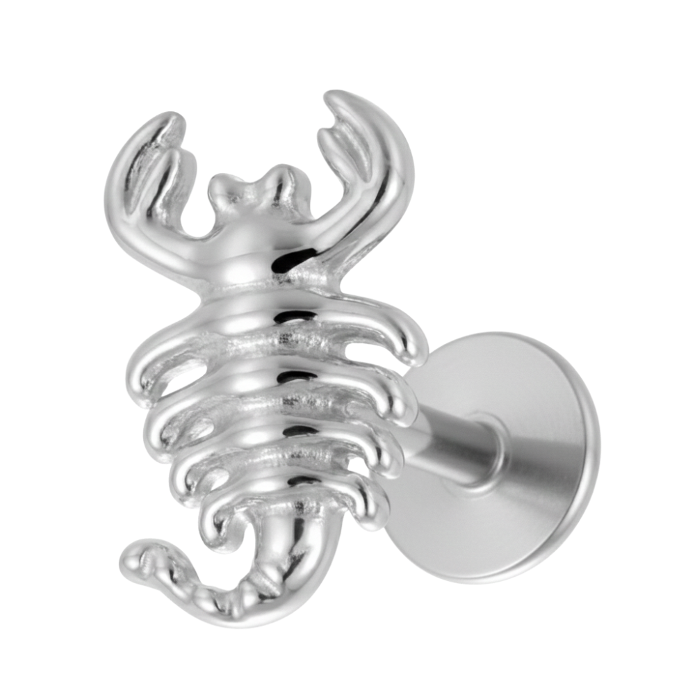 Labret decorativo de titanio - Escorpio