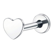 Titanium Labret - Heart