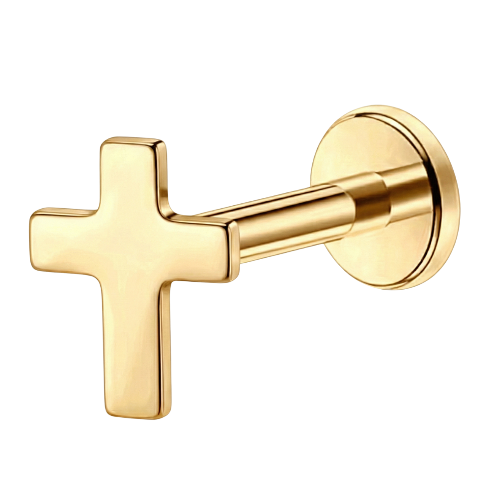 Labret de titanio - Cruz