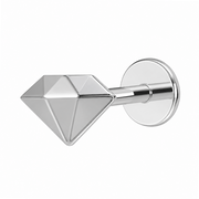 Labret decorativo in titanio - Diamante geometrico