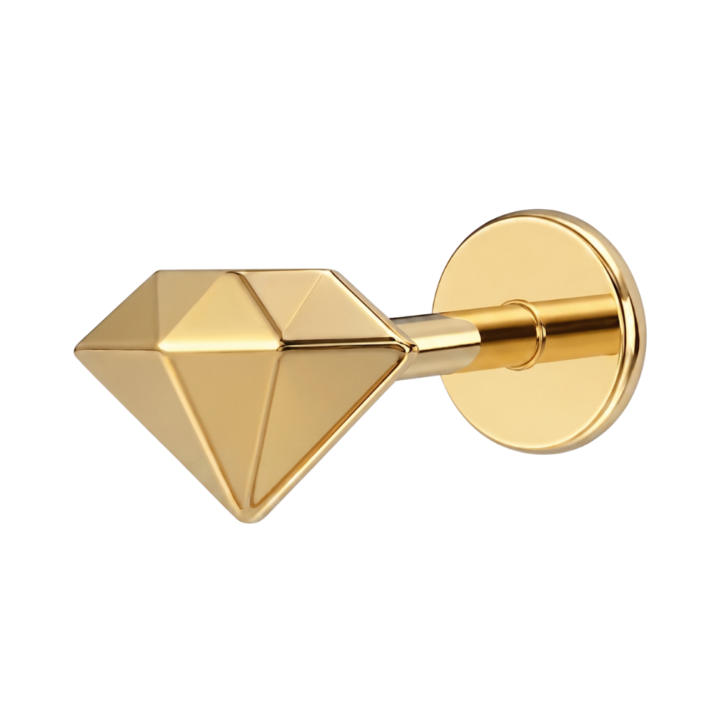 Labret decorativo in titanio - Diamante geometrico