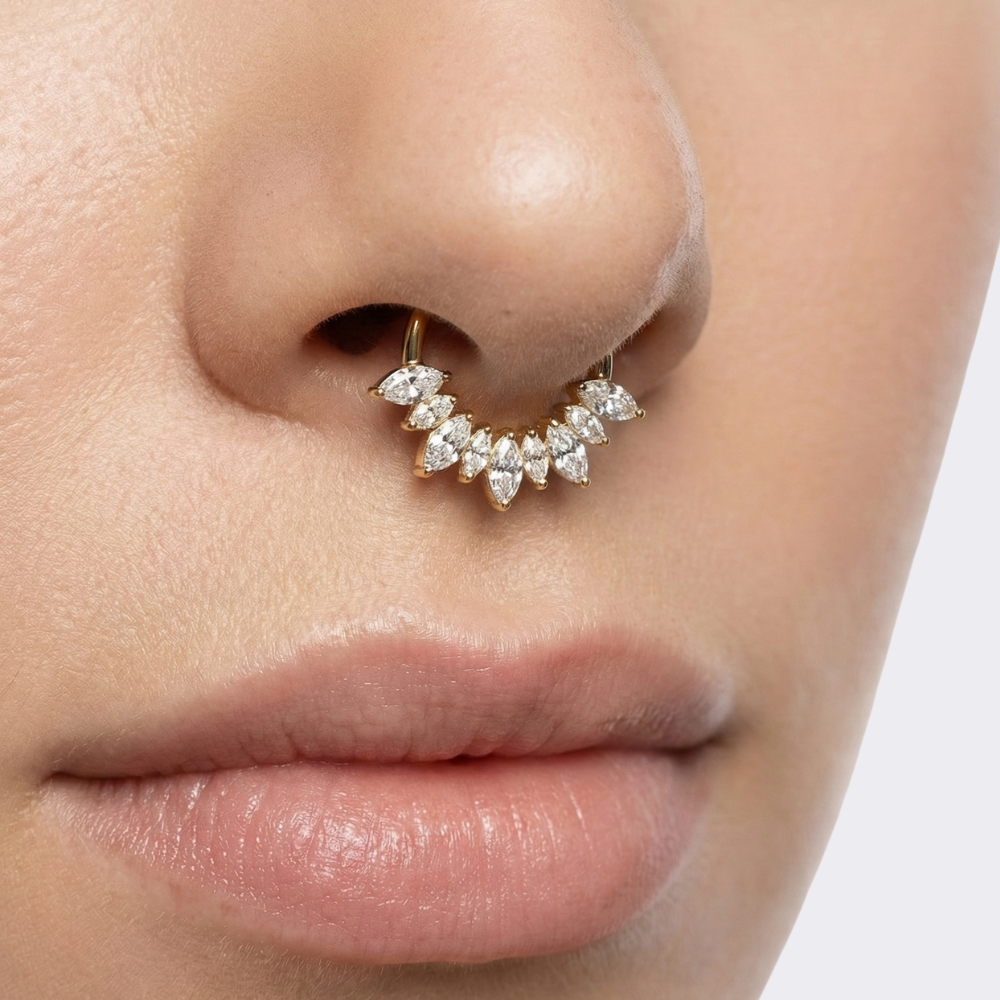 Segmento de titanio Clicker 9 Zirconia cúbica - Círculo