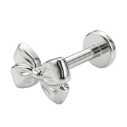 Dekoratives Labret aus Titan – Schleife