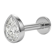 Dekoratives Labret aus Titan – Tropfenform