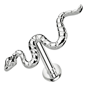 Titanium Decorative Labret - Snake