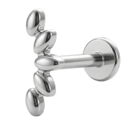 Titanium Decorative Labret - Leaves
