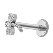 Titanium Decorative Labret - Dragonfly with Cubic Zirconia