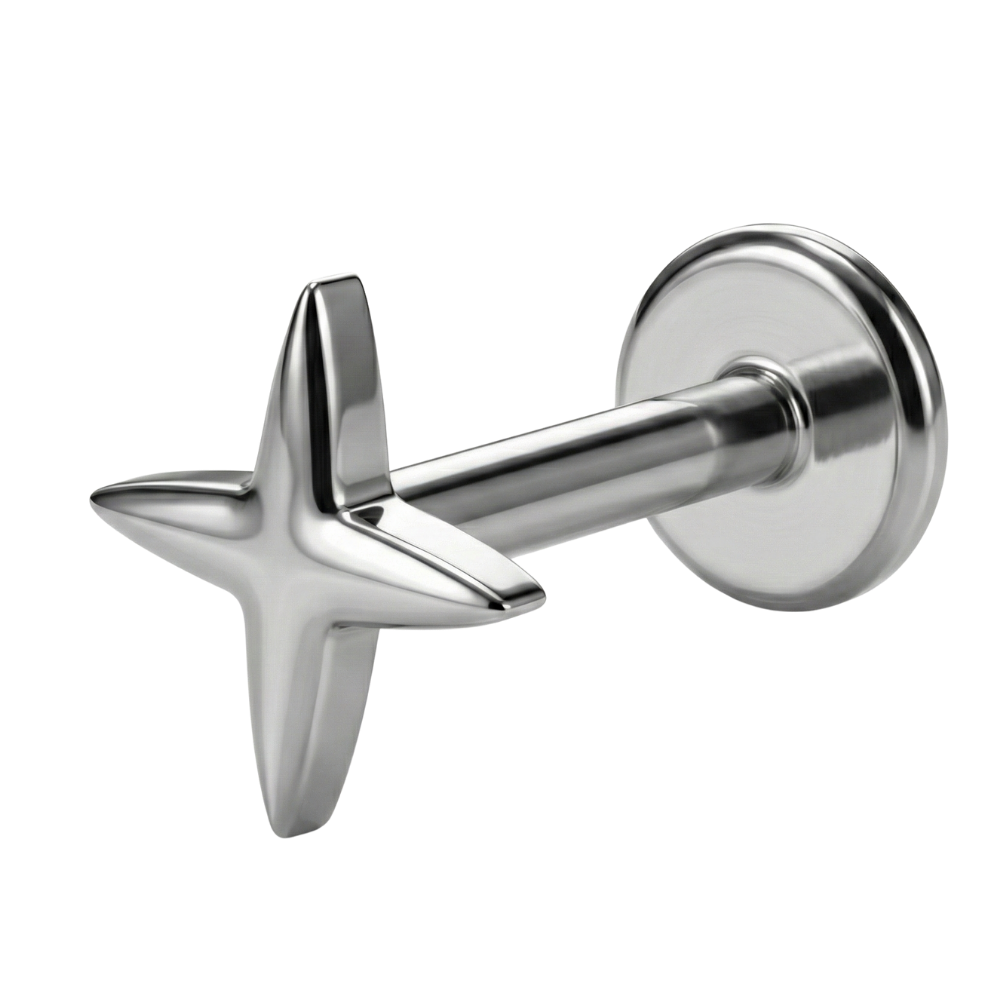 Titanium Decorative Labret - Balloon Star