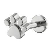 Dekoratives Labret aus Titan - Pfote