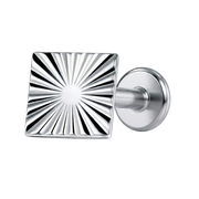 Labret decorativo de titanio - Cuadrado estructural