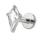 Labret decorativo de titanio - Cometa con circonita cúbica