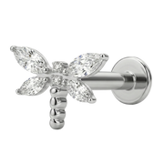 Titanium Decorative Labret - Zircon Dragonfly