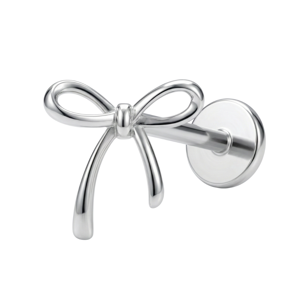 Decorative Titanium Labret - Bow