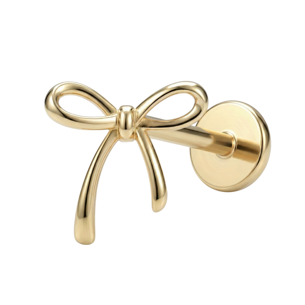 Decorative Titanium Labret - Bow