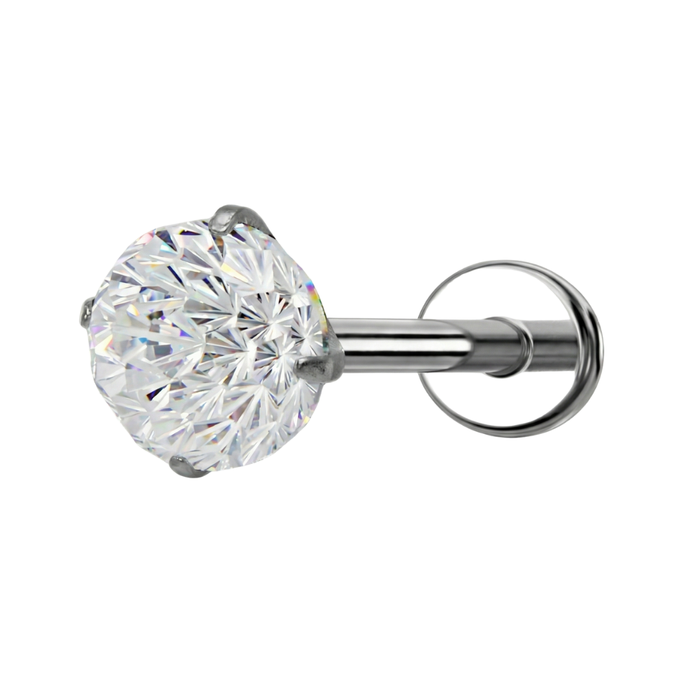 Labret decorativo de titanio - Diamante