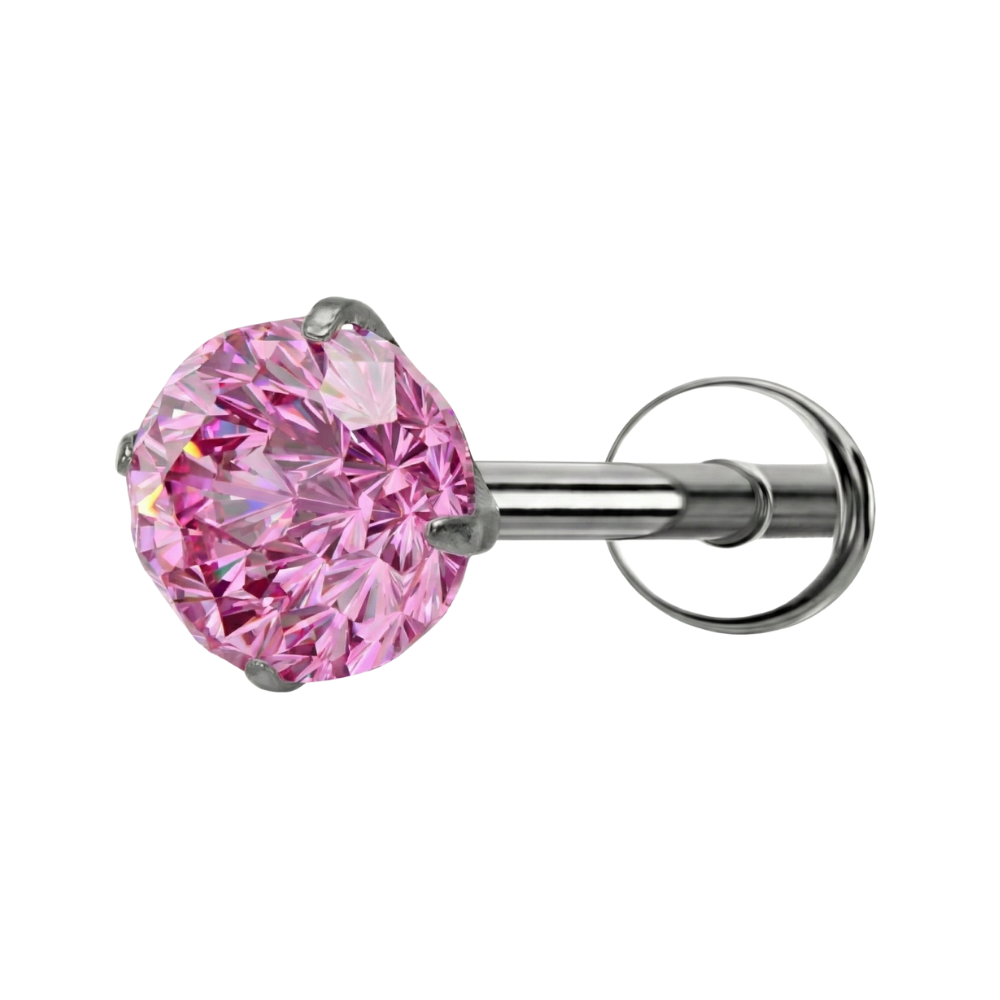 Labret decorativo de titanio - Diamante