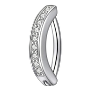 Clicker per ombelico in titanio - Con zirconi