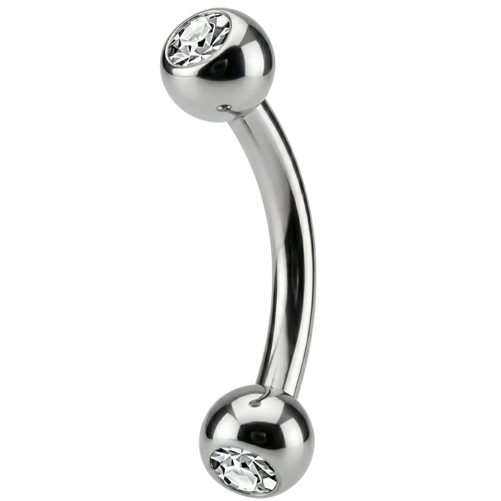 Plátano decorativo de titanio - Bolas con circonitas cúbicas