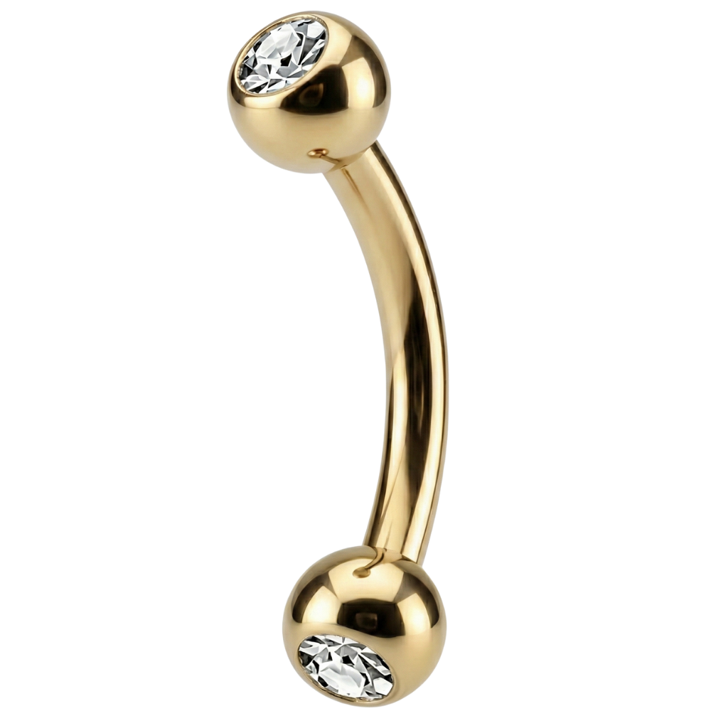 Plátano decorativo de titanio - Bolas con circonitas cúbicas