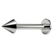 Labret de titanio con cono - Rosca externa