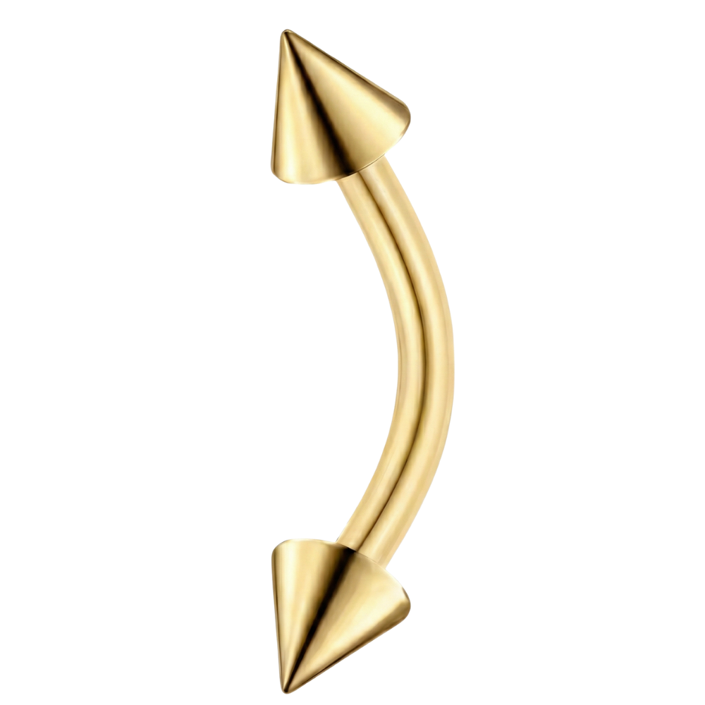 Banana de titanio con conos - Rosca interna