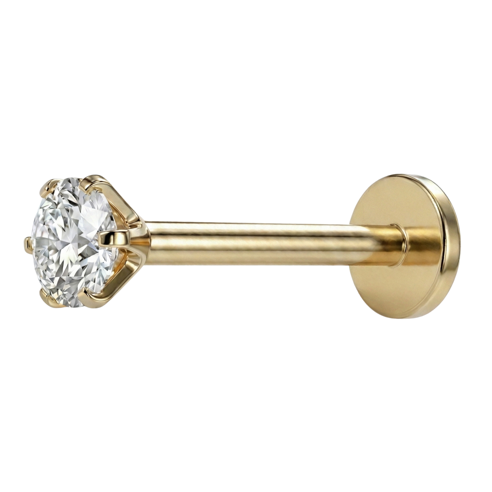 Titanium Decorative Labret - Diamond