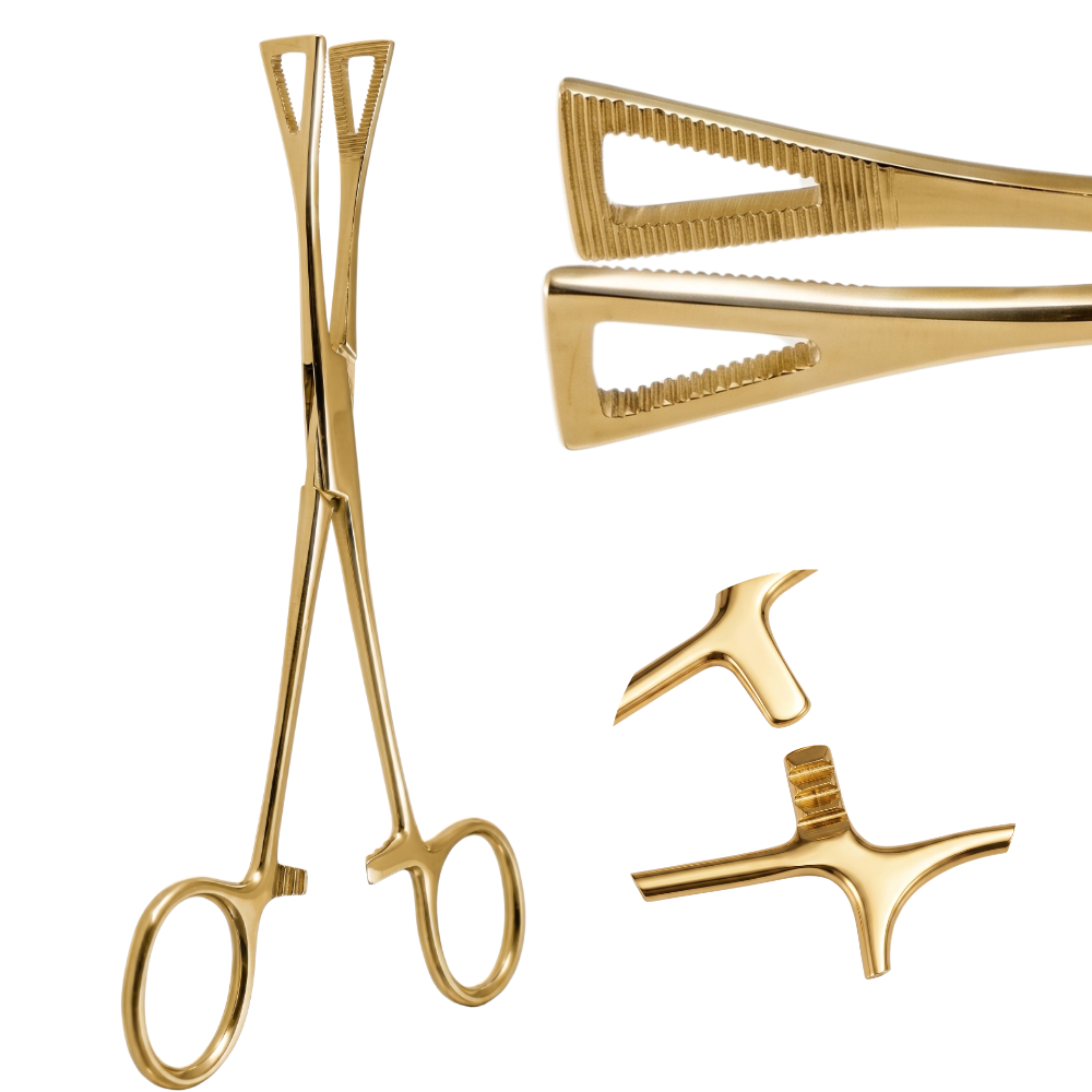 Pinza per piercing - Triangolo, Chiusa, 0,7 cm