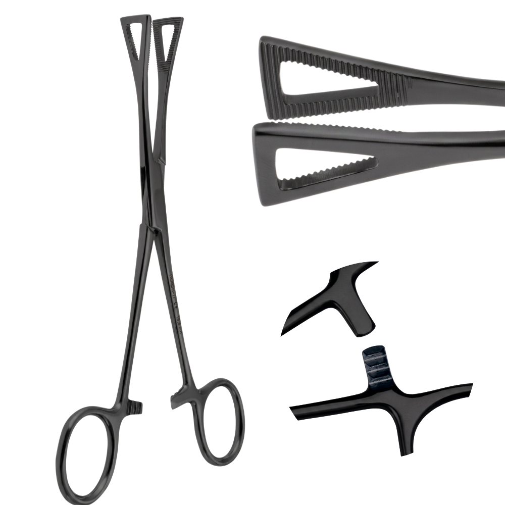 Pinza per piercing - Triangolo, Chiusa, 0,7 cm
