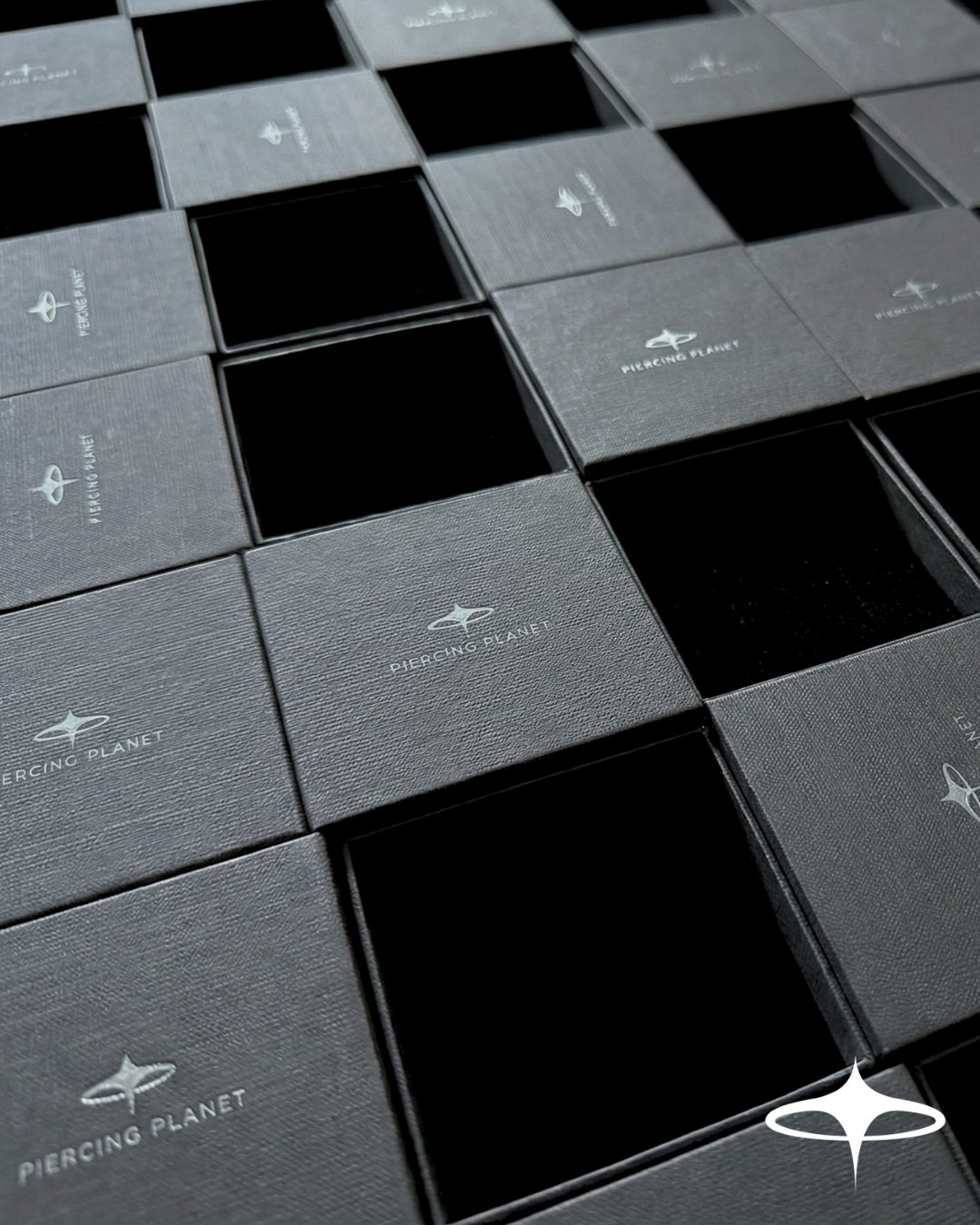 Elegante caja de regalo para joyas, color negro