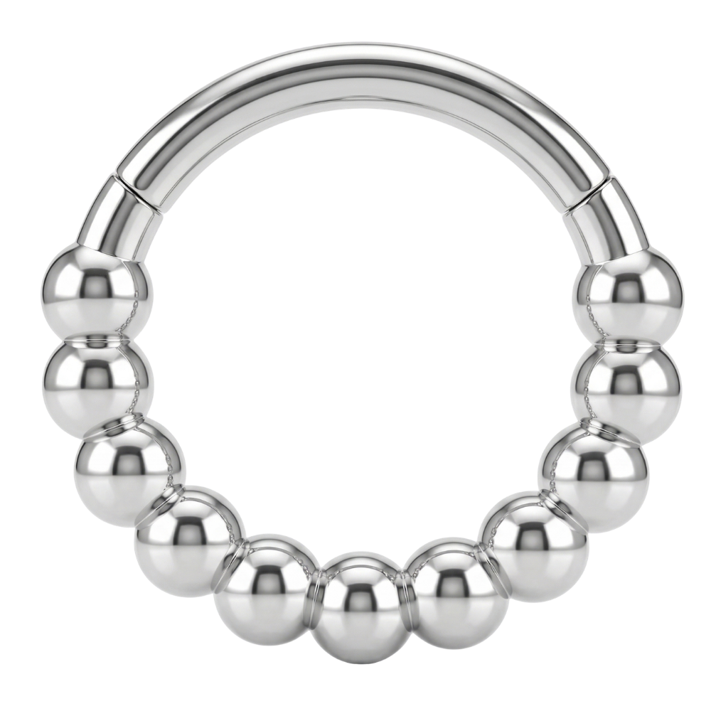 Stalowy Clicker Segmentowy Kuleczki - Kółko