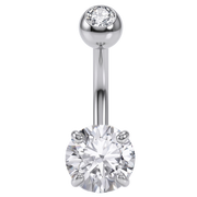 Piercing Ombligo Acero - Circonitas