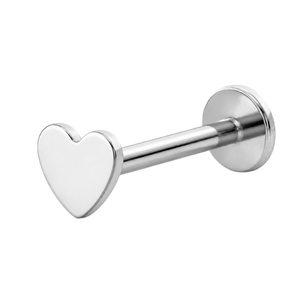 Stalowy Labret Ozdobny Serce