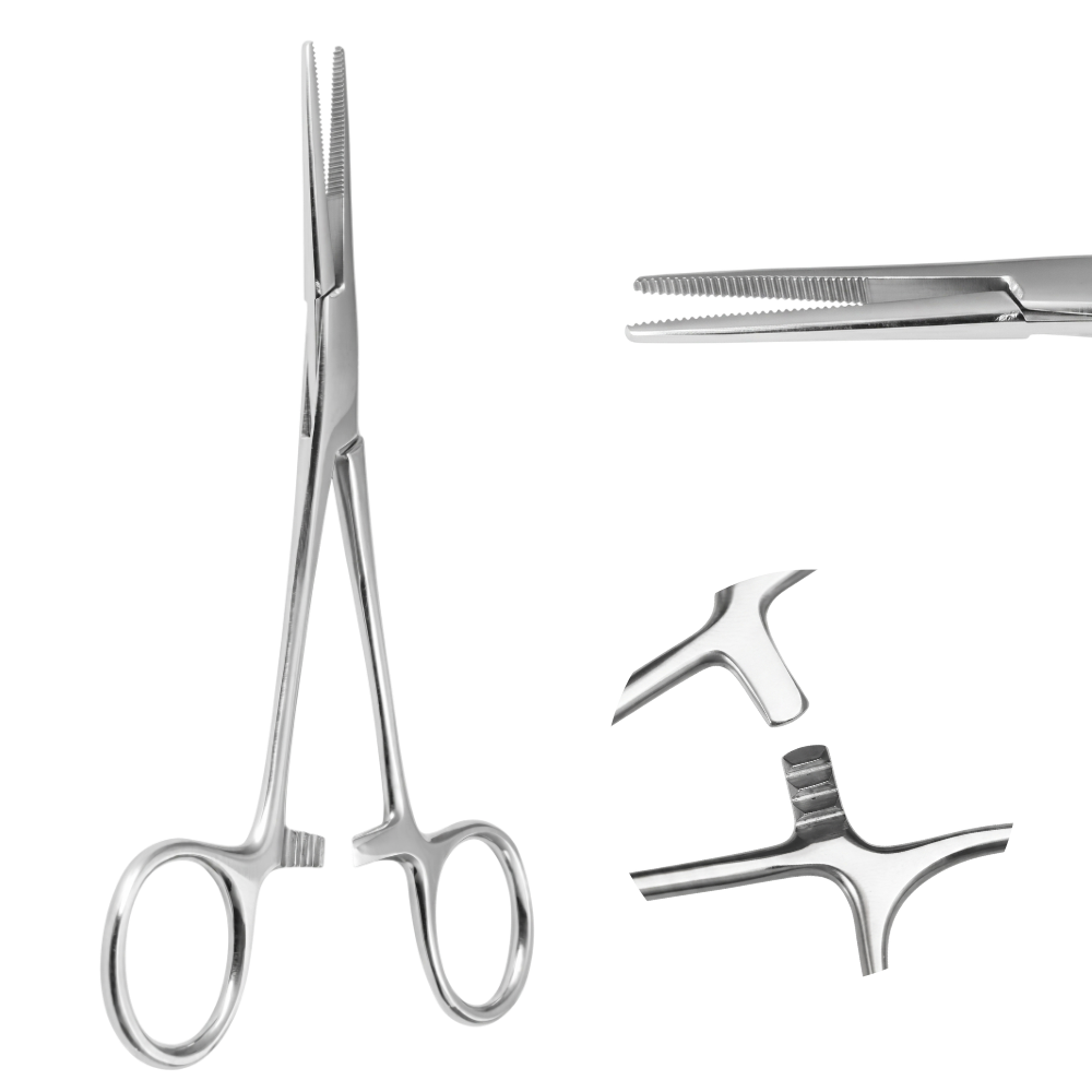 Pinza per piercing - Dritta, 14,5 cm