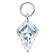 Colgante con dije de titanio en forma de diamante