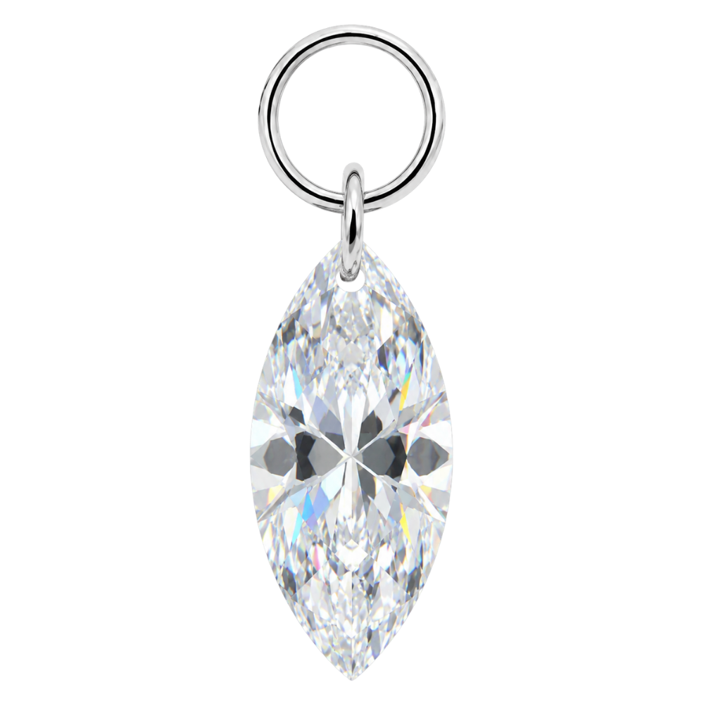 Colgante Charm de Titanio con Circonita en Forma de Toldo