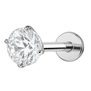 Tytanowy Labret Ozdobny - Diament