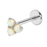 Tytanowy Labret Ozdobny Kuleczki Opalu