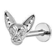 Tytanowy Labret Ozdobny Sfinks z Cyrkonia