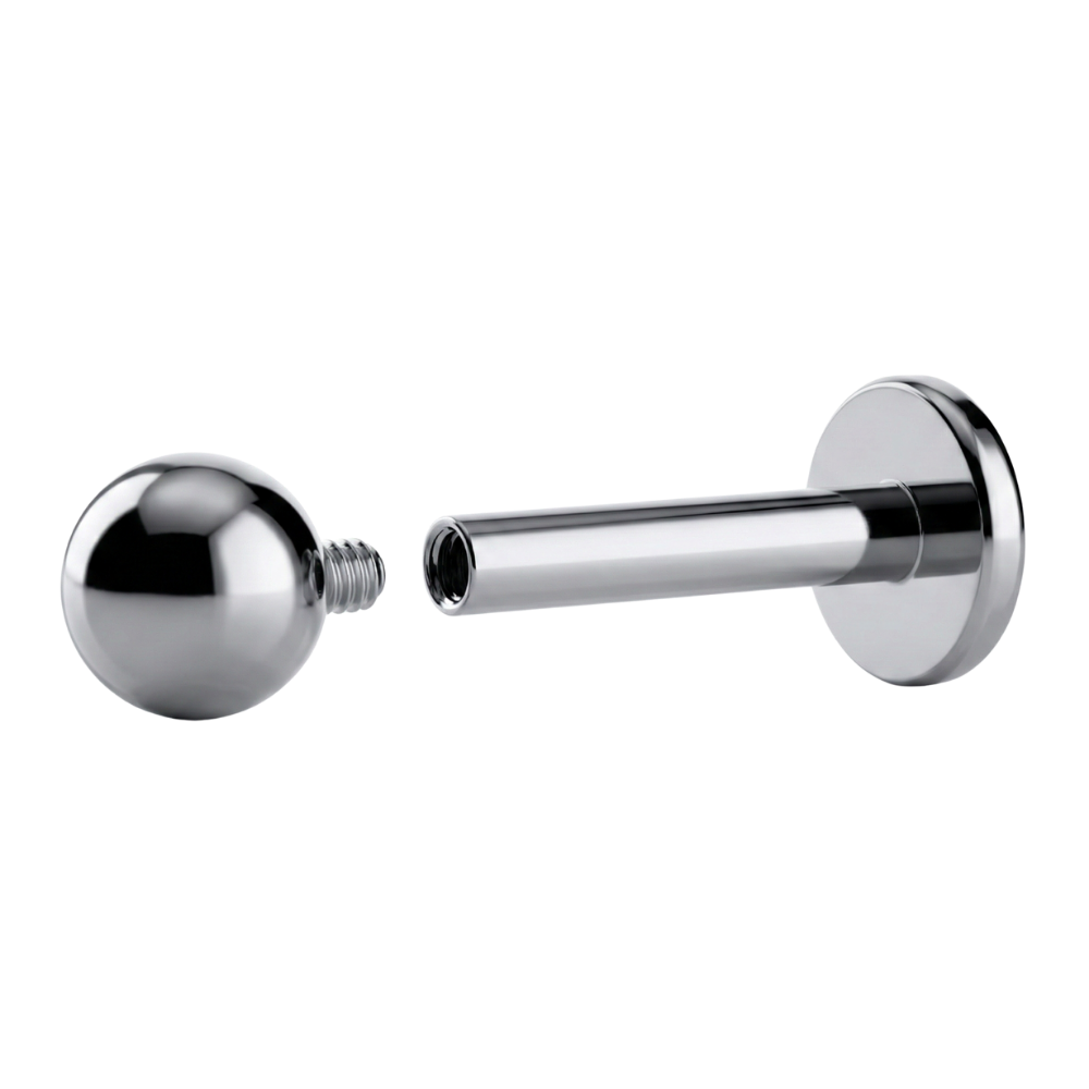 Titanium Labret With Internally Threaded Ball