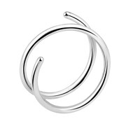 Tytanowy Ring Do Nosa podwojna Spirala